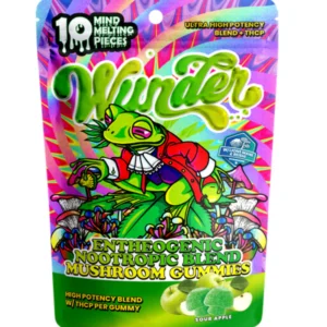 wunder entheogenic nootropic blend mushroom gummies sour apple