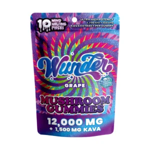 Wunder High Potency Mushroom Gummies | Kava + Grape